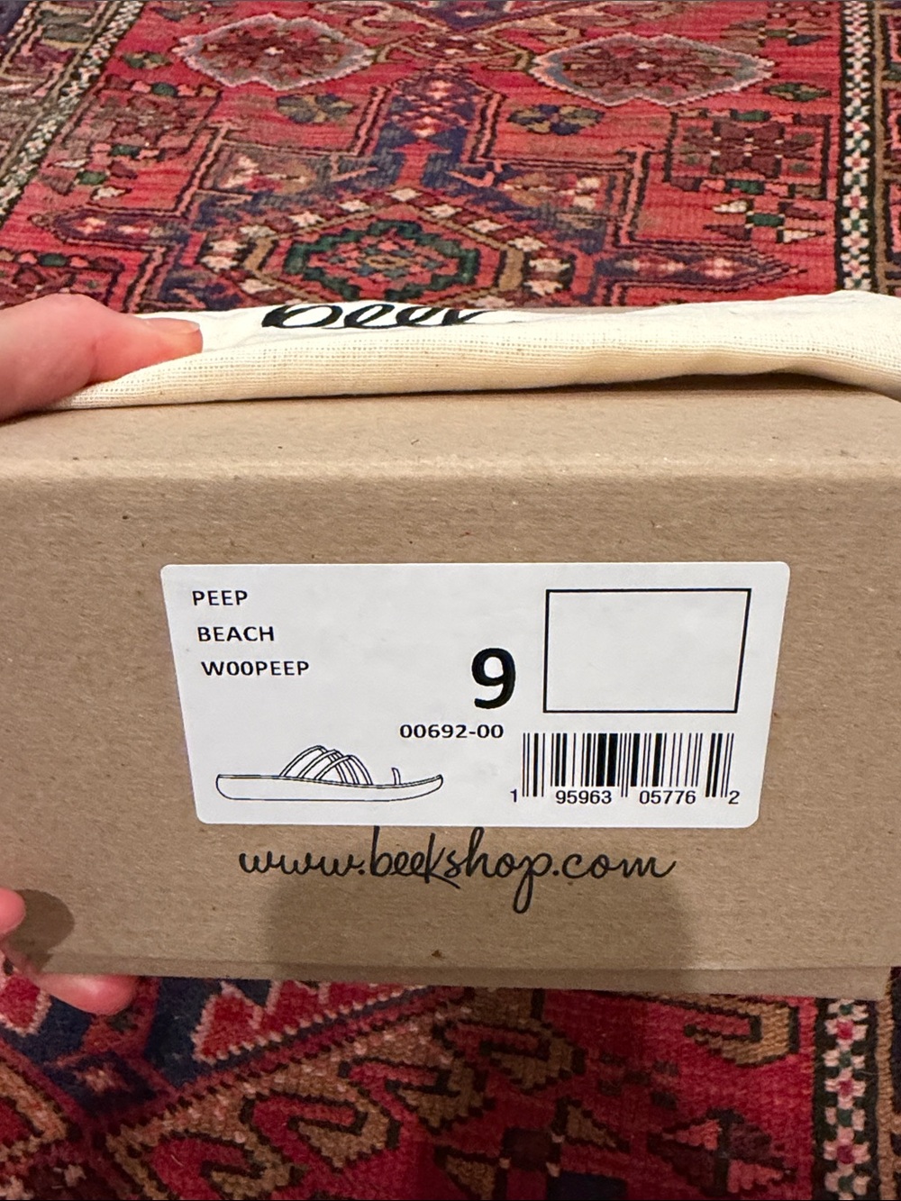 BEEK women’s sandals size 9. Peep.  Comes with box and dust cover. New. size 9. - Picture 6 of 6